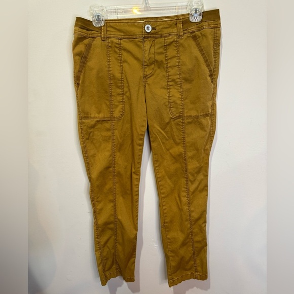 Anthropologie Hei Hei Khaki Cotton Stretch Pants Size 26‎ - Picture 1 of 10